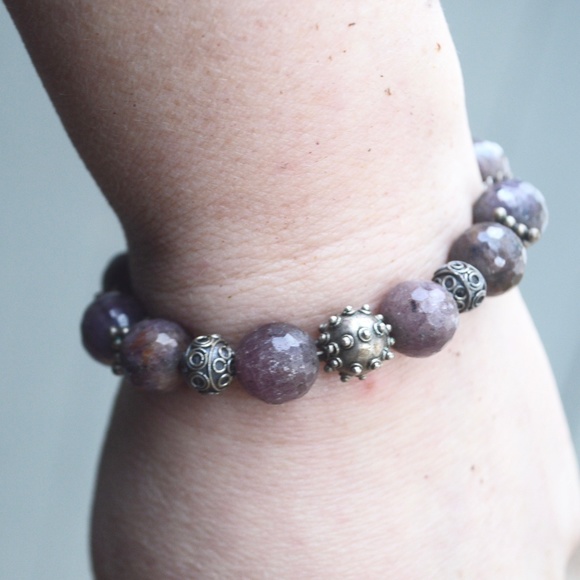 Genuine Ruby Gemstone Sterling Silver Bracelet 925 - Picture 8 of 8